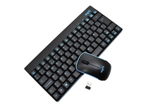 Combo mini teclado con teclas multimedia y mouse inalámbrico USB Nisuta