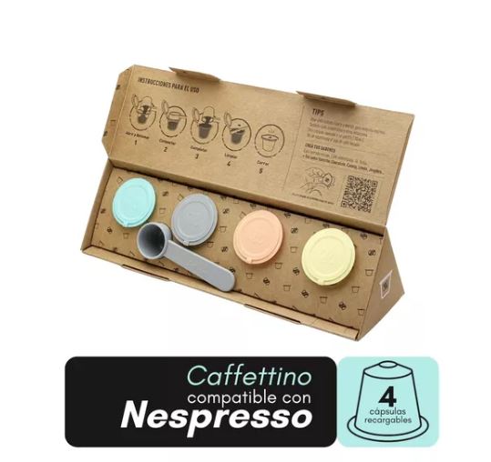 4 Capsulas  Nespresso Recargables Cafe