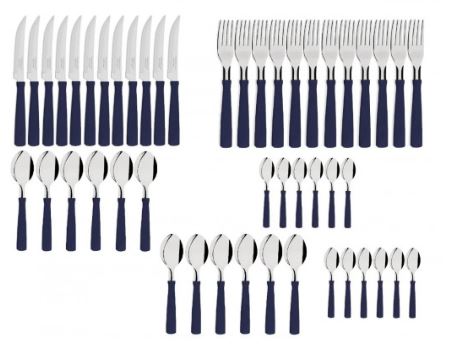 Juego de 48 piezas Tramontina, 12 cuchillos, 12 tenedores, 12 cucharas, 12 cucharitas