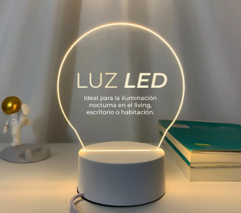 Luz Noche Mensaje Led Lampara 3d Tablero Lapiz